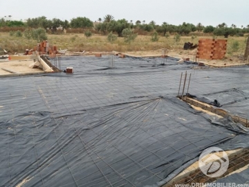 Première étape chantier El Riadh - Construction à vendre Djerba